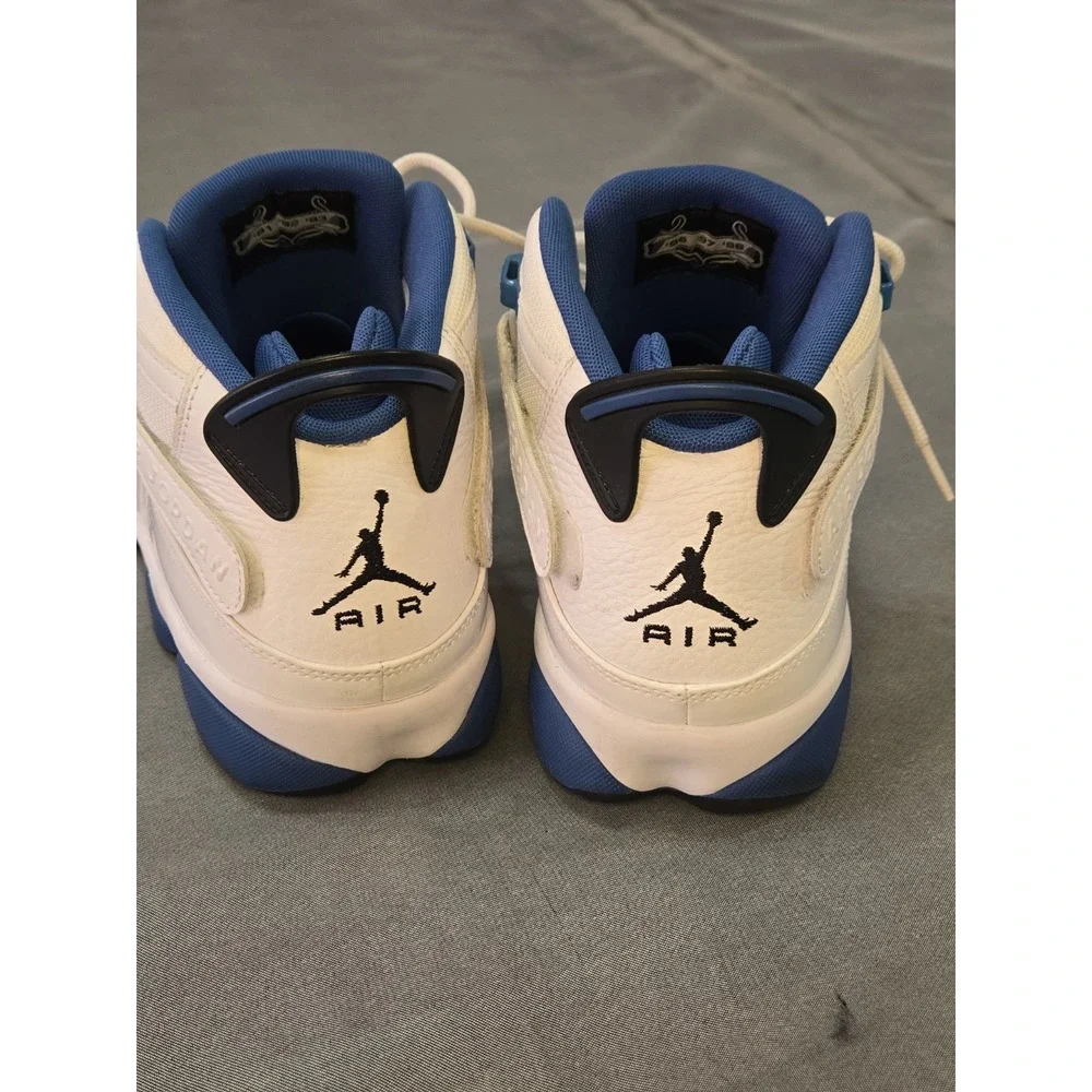 Jordan 6 Rings White/Dark Marina Blue/Black Men's Mid Top Lace Up 322992-114